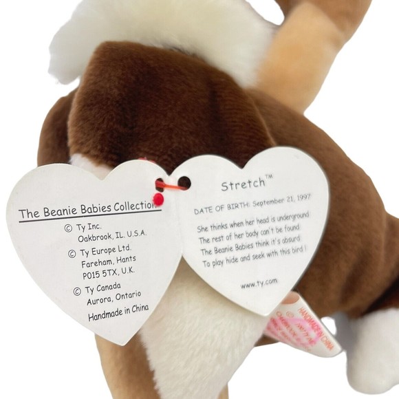 TY 1997 Beanie Babies STRETCH The Ostrich RETIRED & 2x McDonald’s Teenie Beenies - Picture 10 of 12